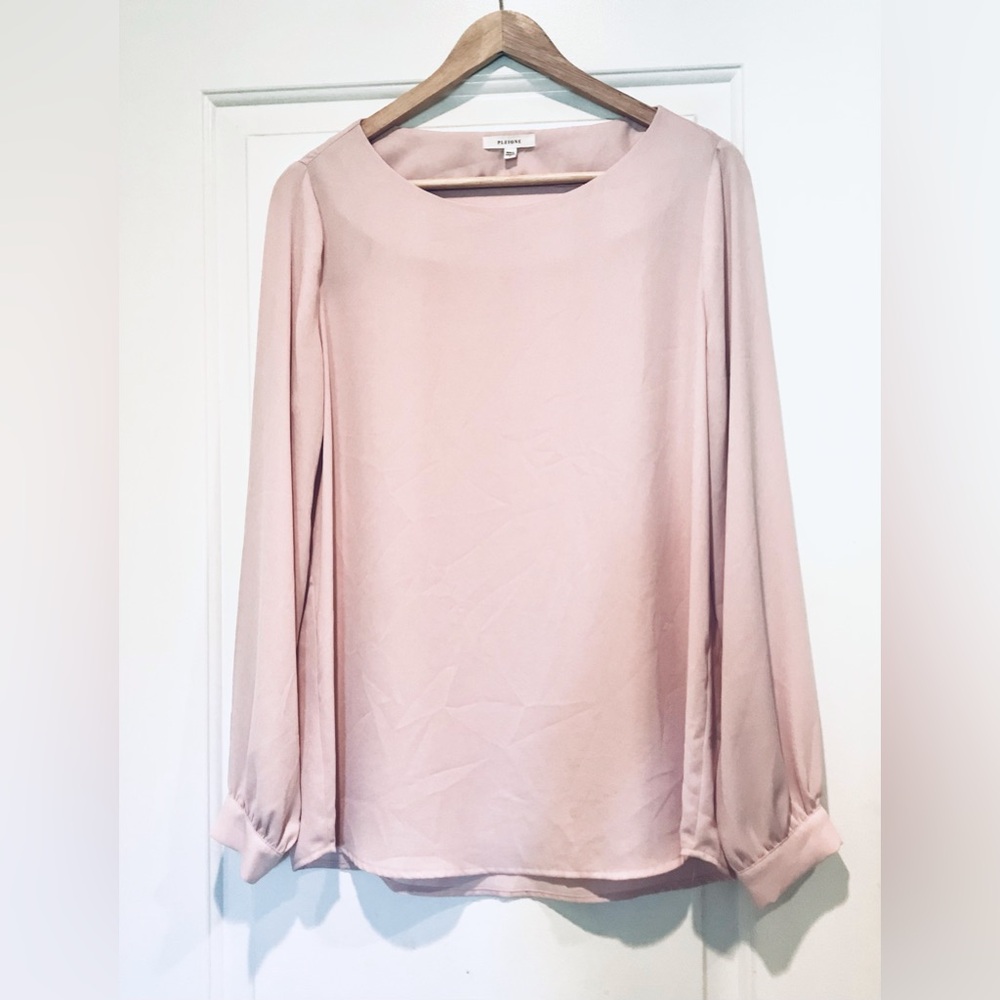 Long Sleeve Blouse in Blush Pink